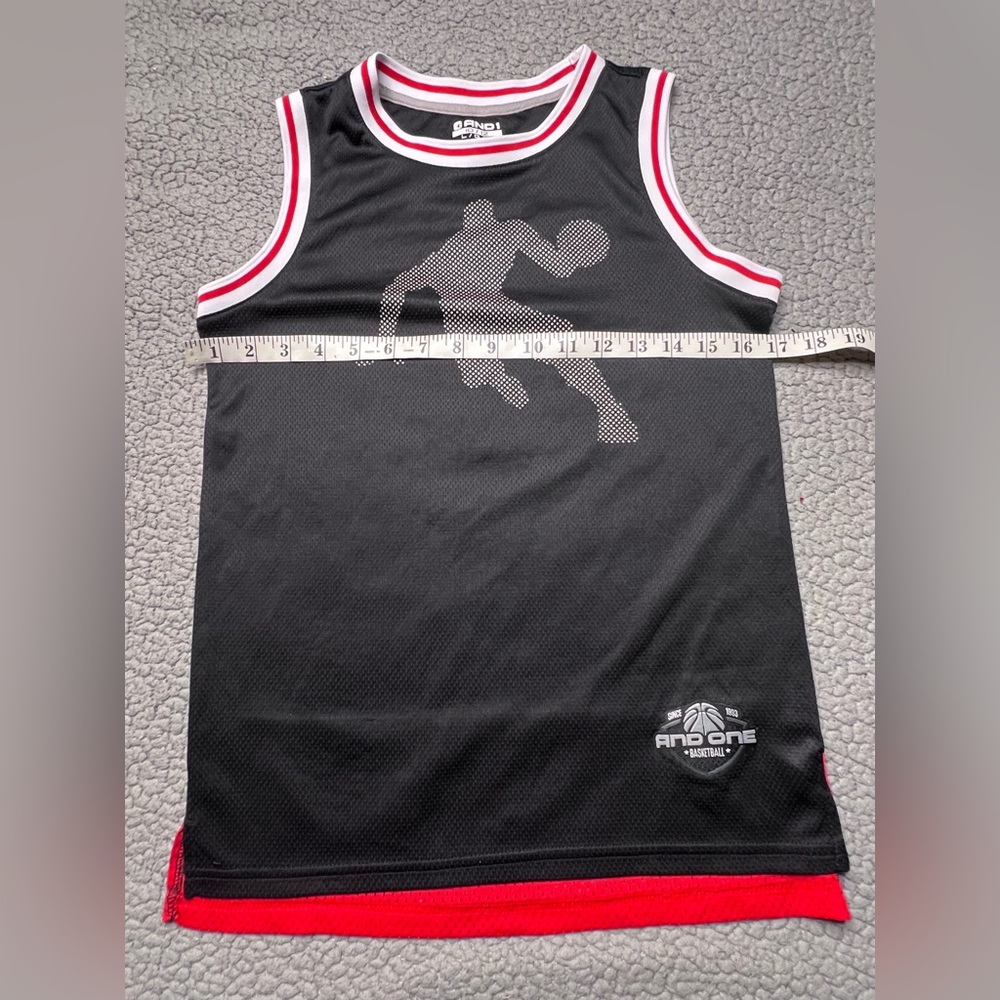 And 1 Polyester Mesh Basketball Jersey Big Boys Size Large 10/12 - Picture 3 of 10
